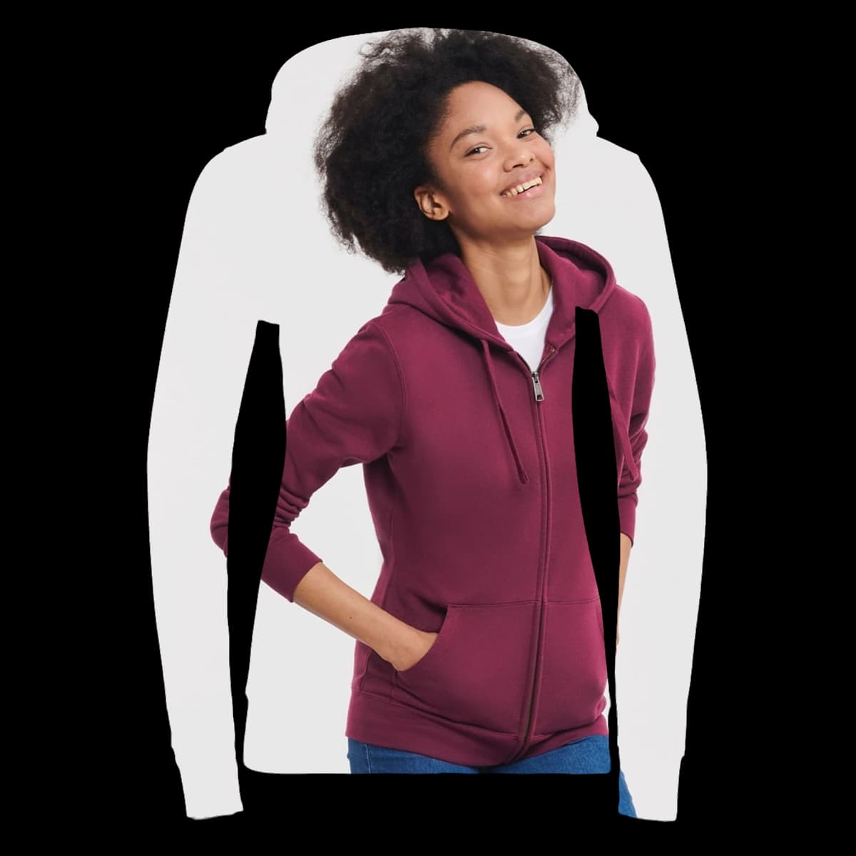 Ladies' Authentic Zipped Hood Jacket