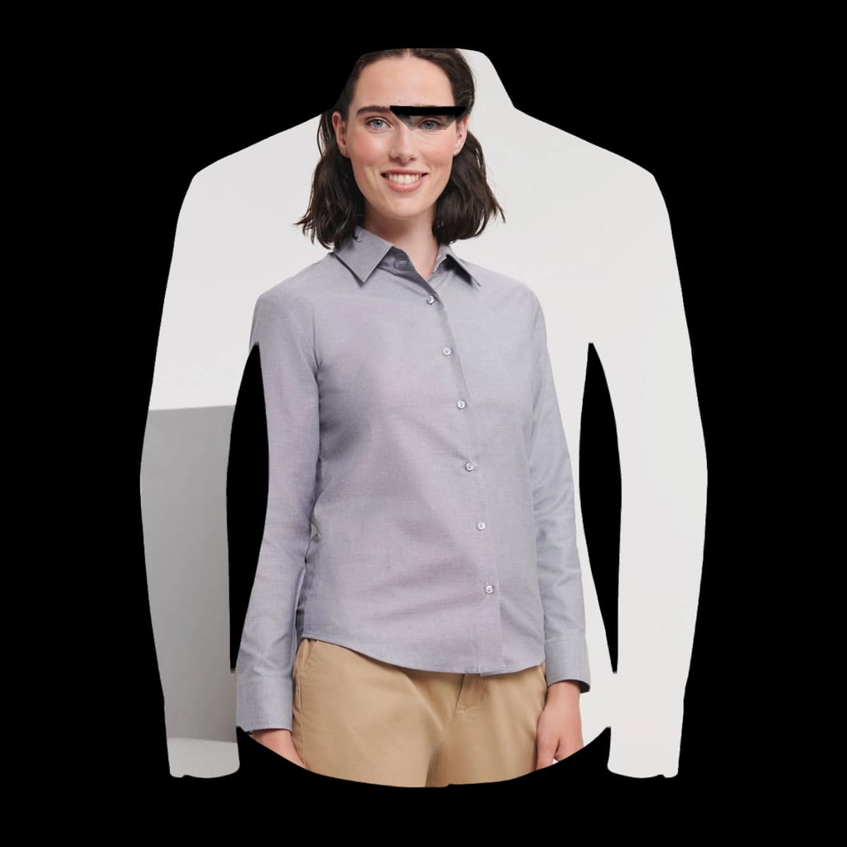 Ladies' Long Sleeve Tailored Oxford Shirt