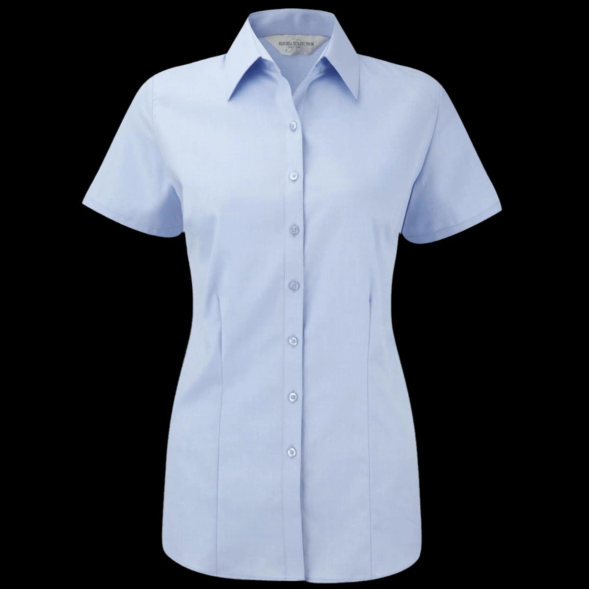 Ladies' Short Sleeve Tailored Herringbone Shirt