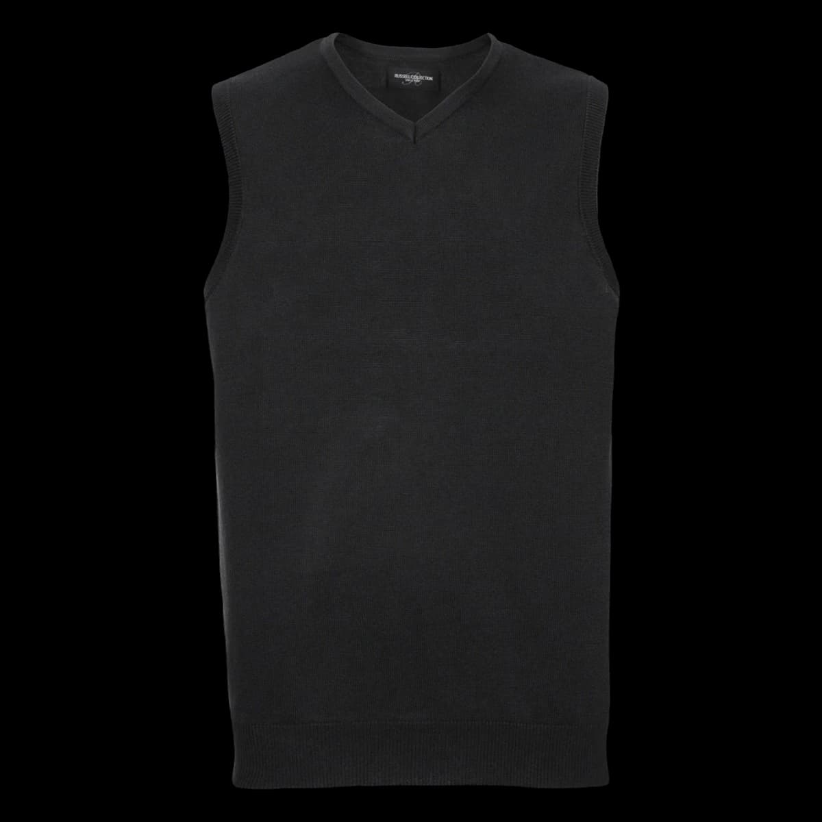 Russell Athletic Collection Sleeveless Cotton Acrylic V Neck Sweater — front