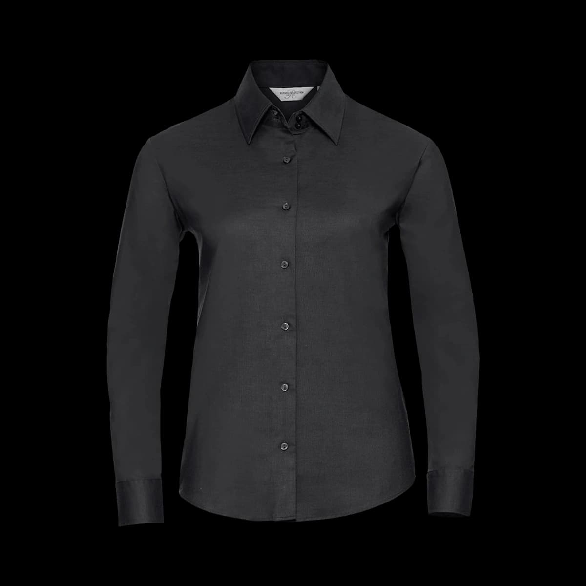 Russell Athletic Collection Ladies Long Sleeve Easy Care Oxford Shirt — front
