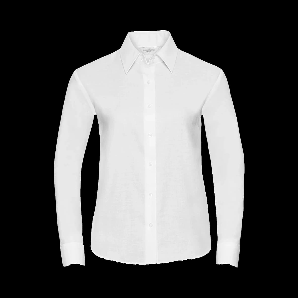 Russell Athletic Collection Ladies Long Sleeve Easy Care Oxford Shirt — front