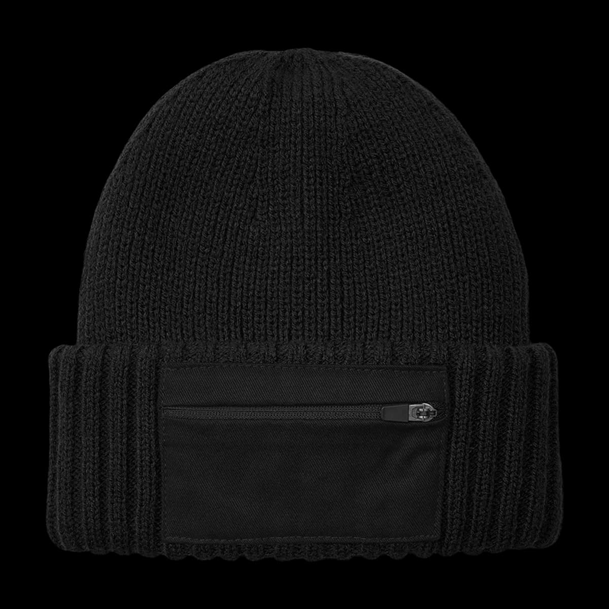 Beechfield Zip Patch Beanie — front