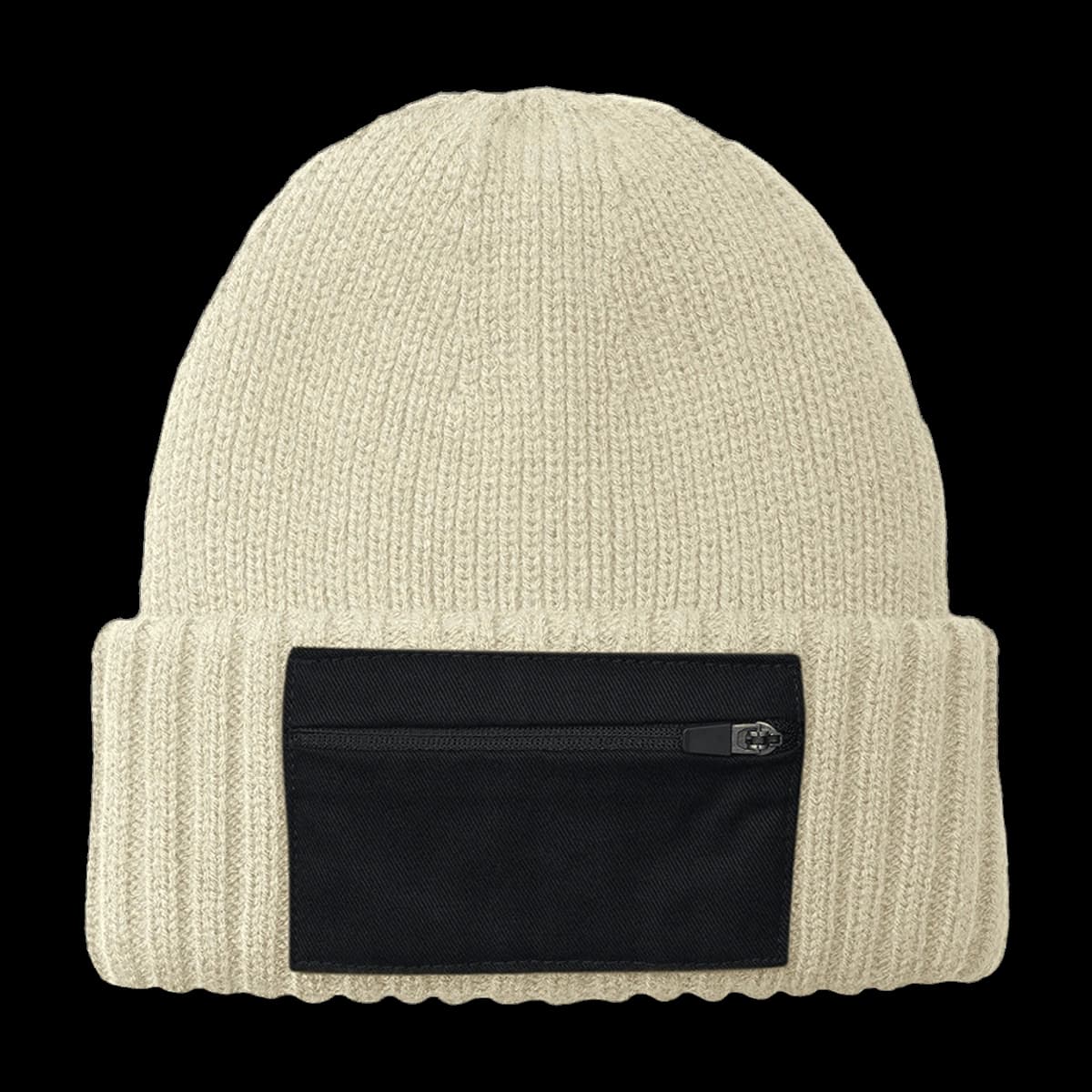 Beechfield Zip Patch Beanie — front