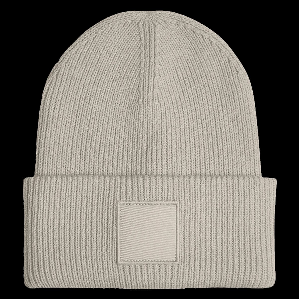 Beechfield Deep Cuff Tonal Patch Beanie — front