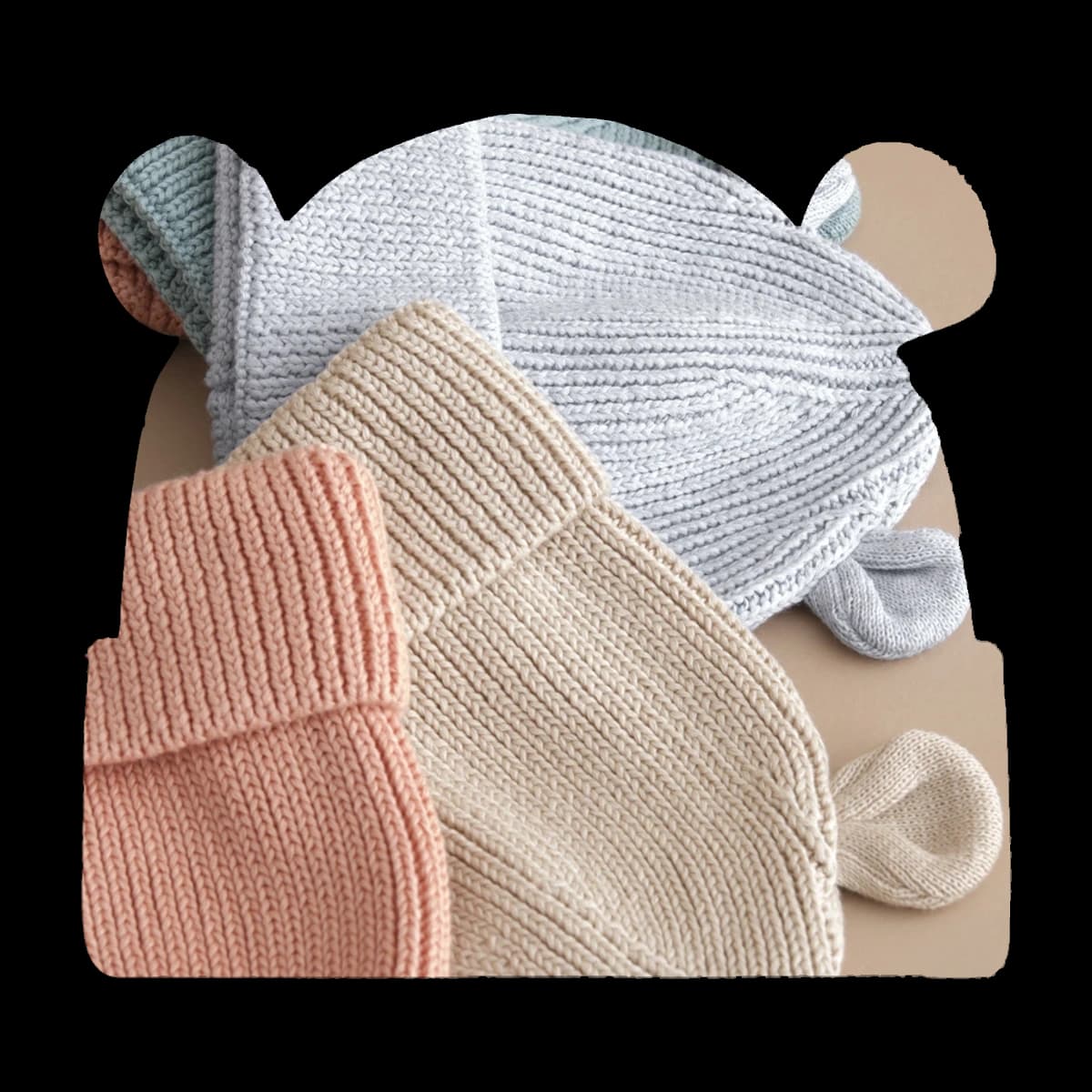 Beechfield Organic Baby Bear Beanie — front