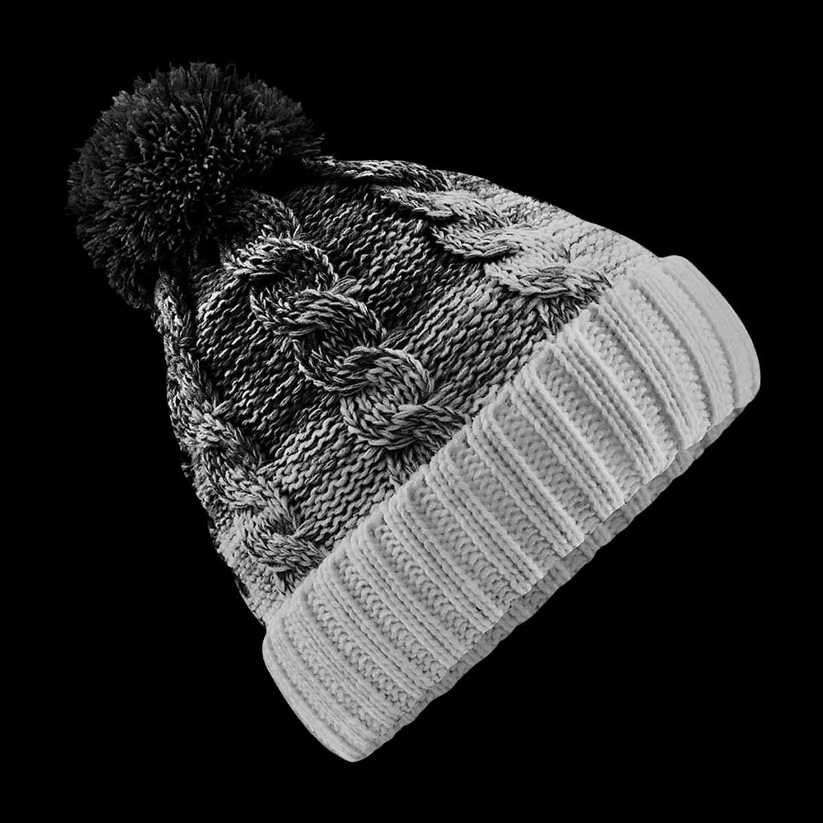Beechfield Ombré Pom Pom Beanie — front