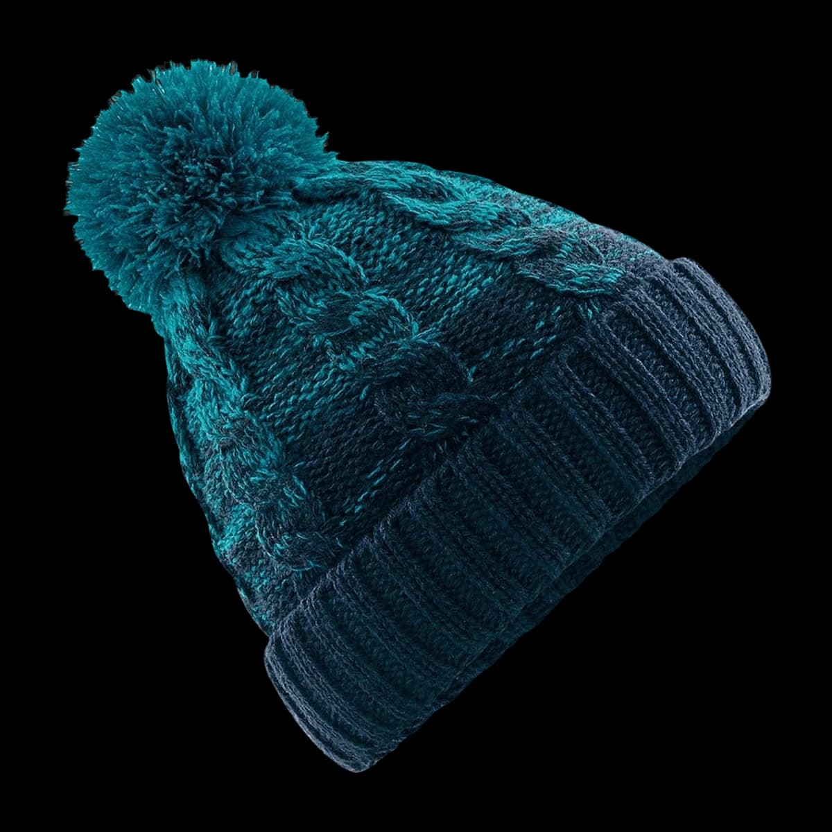 Beechfield Ombré Pom Pom Beanie — front