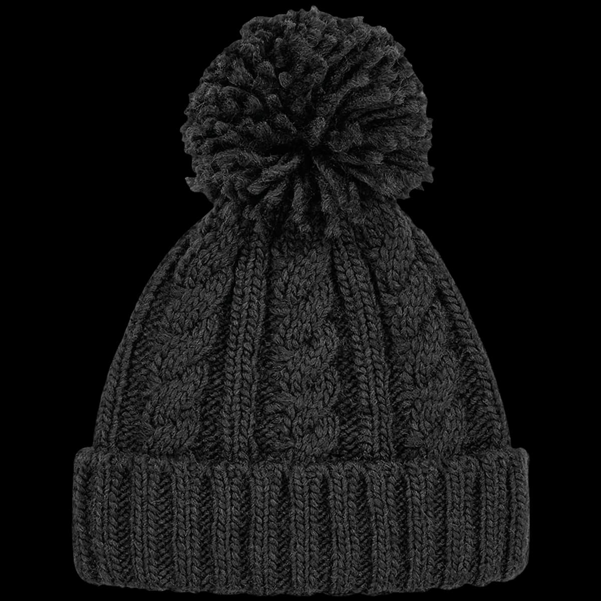 Beechfield Cable Knit Melange Beanie — front