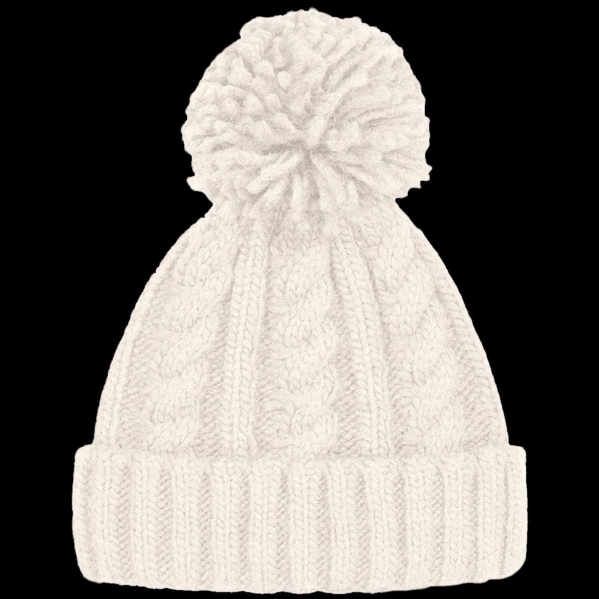 Beechfield Cable Knit Melange Beanie — front