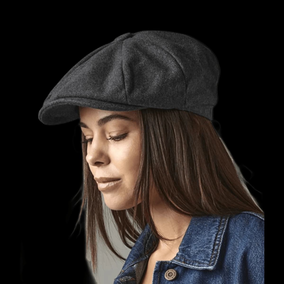 Beechfield Melton Wool Baker Boy Cap — model
