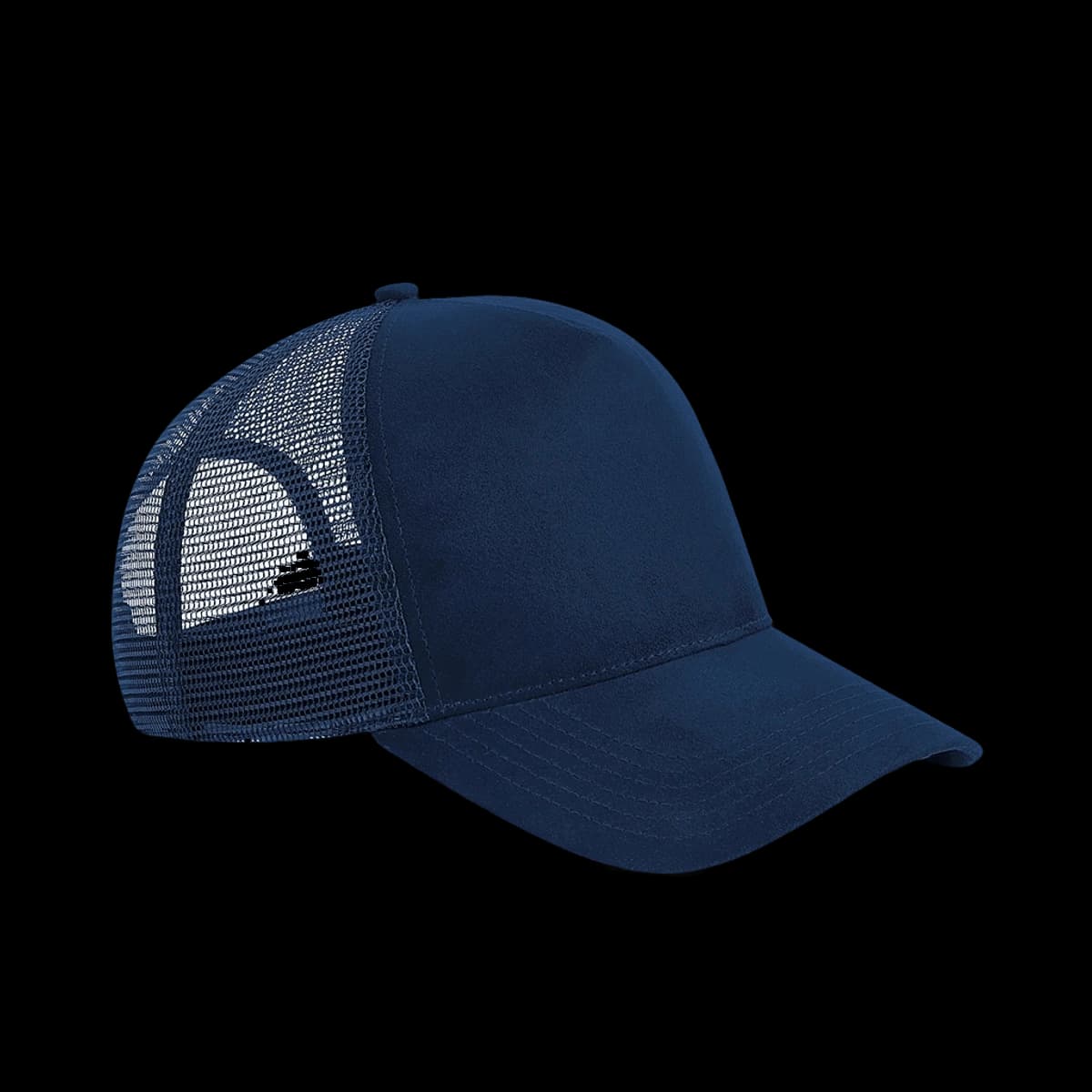 Beechfield Suede Snapback Trucker Cap — front