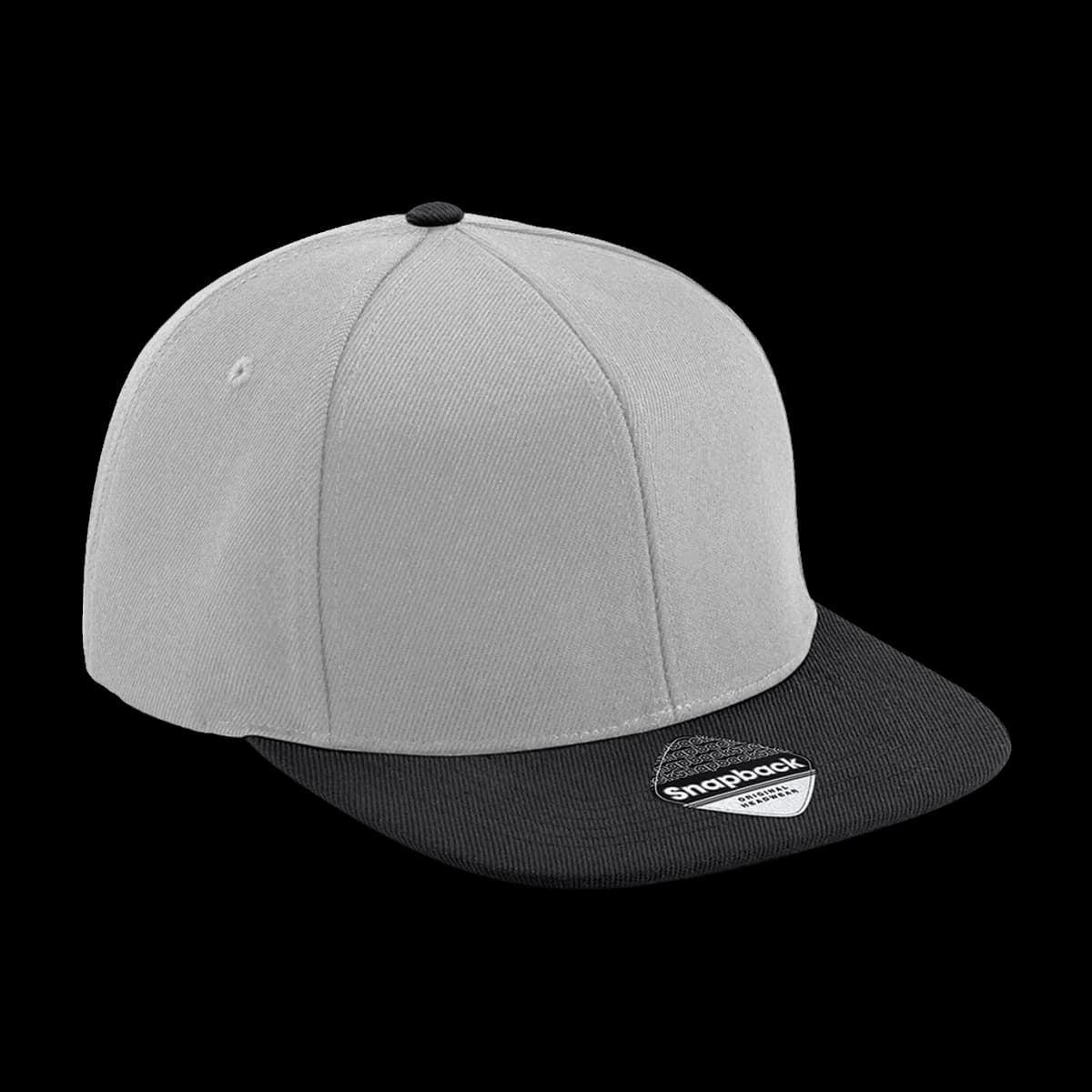 Beechfield Original Flat Peak 6 Panel Snapback Cap — front