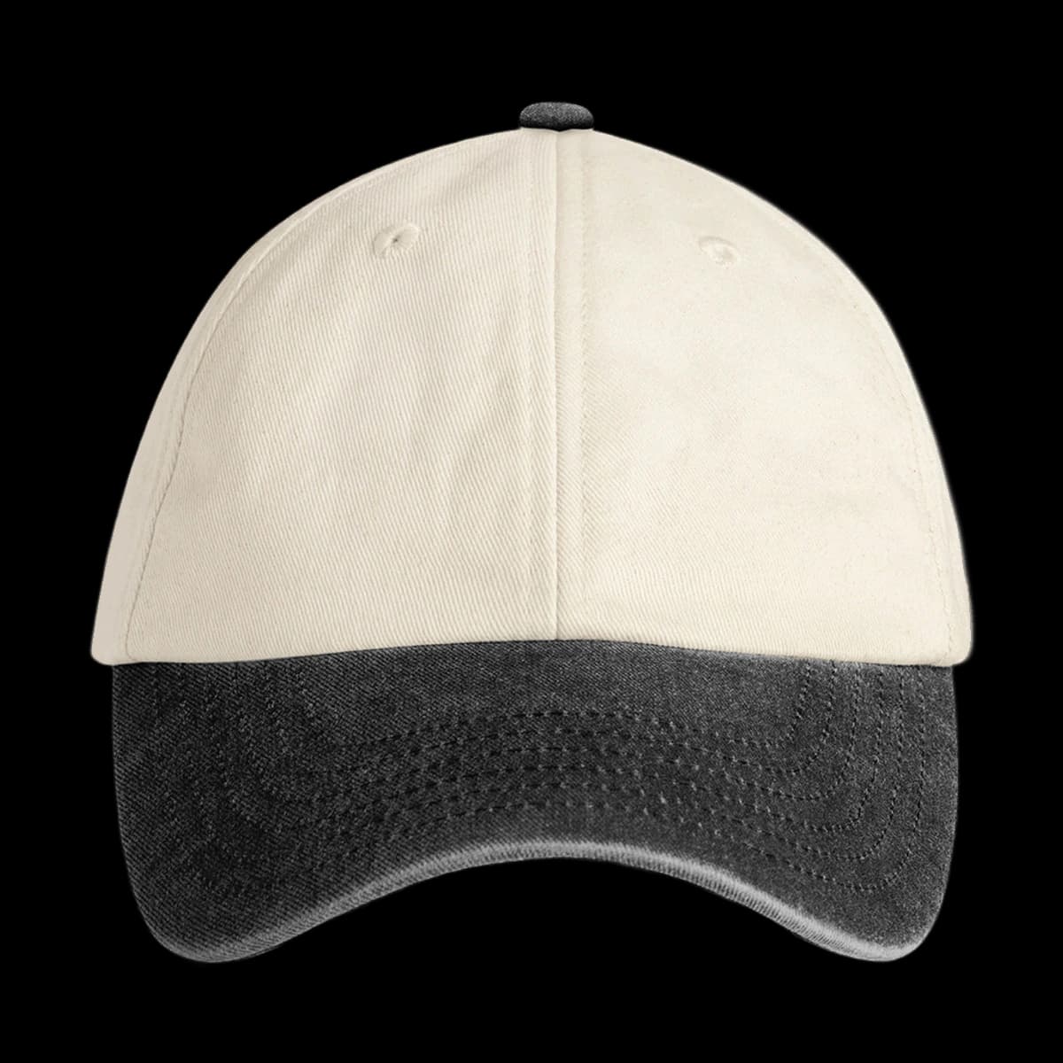 Beechfield Contrast Peak Low Profile Vintage Cap — front