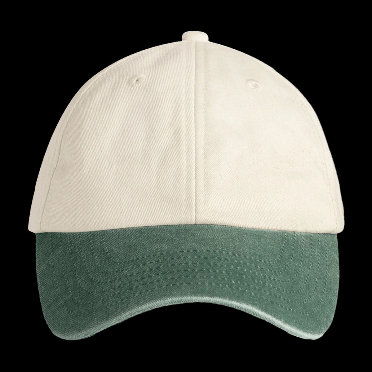 Beechfield Contrast Peak Low Profile Vintage Cap — front