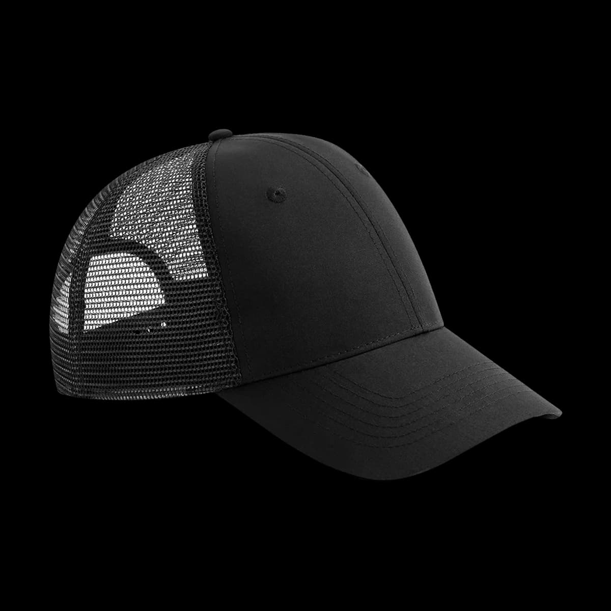 Beechfield Recycled 6 Panel Snapback Trucker Cap — front