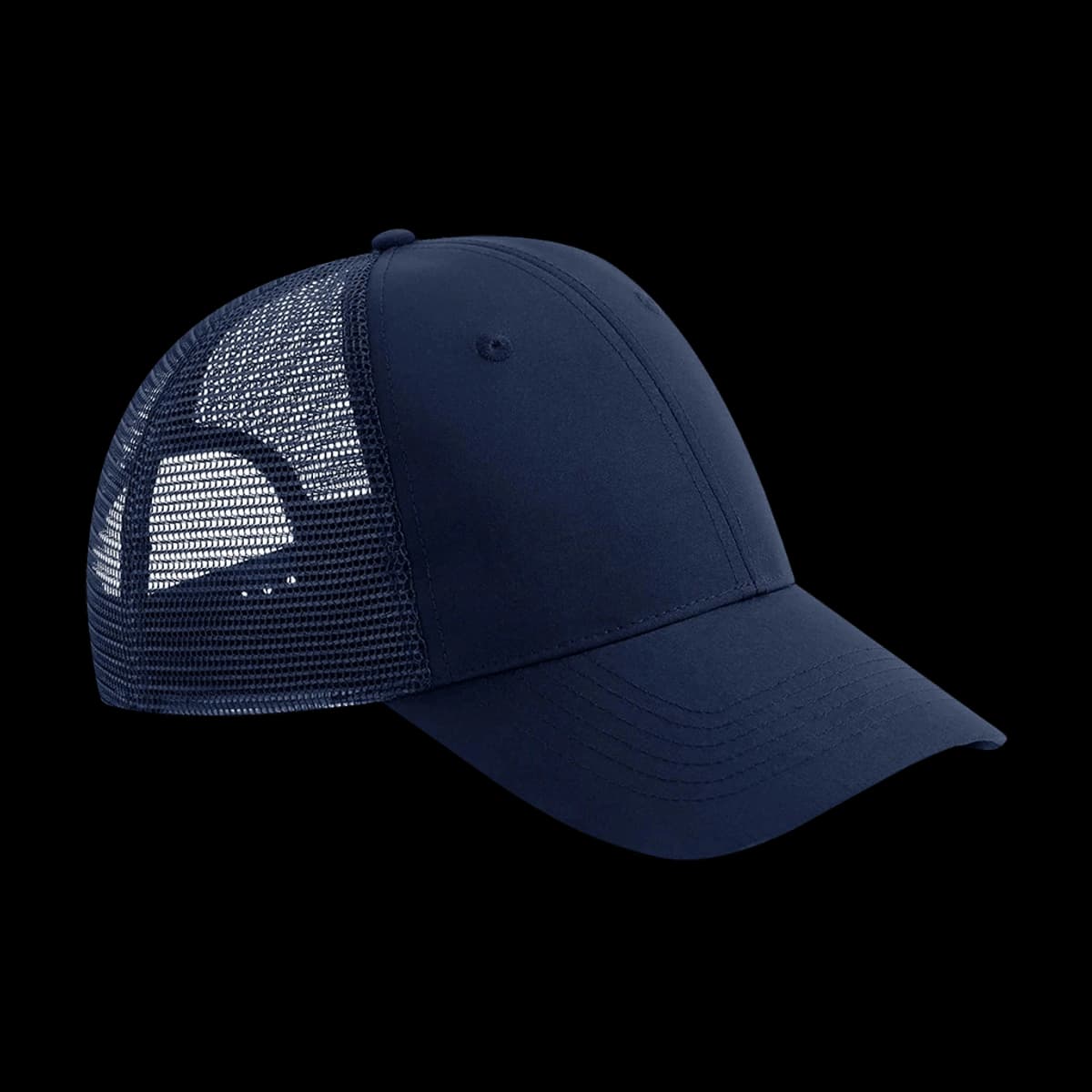 Beechfield Recycled 6 Panel Snapback Trucker Cap — front