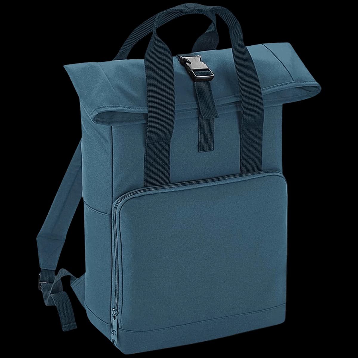 BagBase Recycled Twin Handle Roll-Top Backpack — front