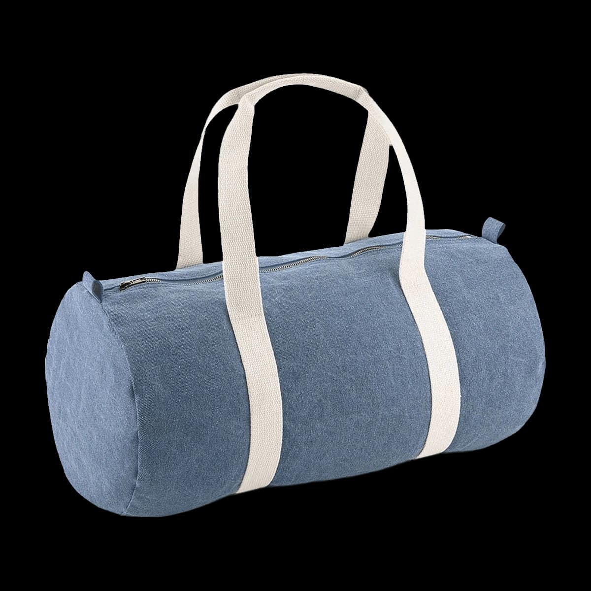 BagBase Denim Barrel Bag — front