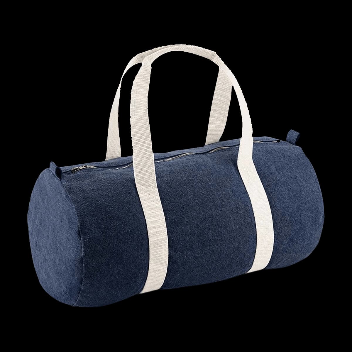 BagBase Denim Barrel Bag — front