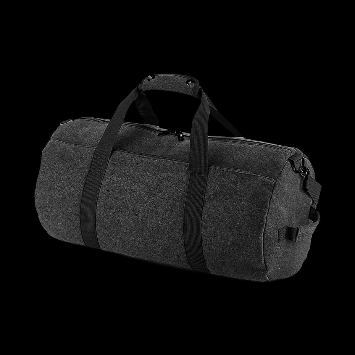 BagBase Vintage Canvas Barrel Bag — front