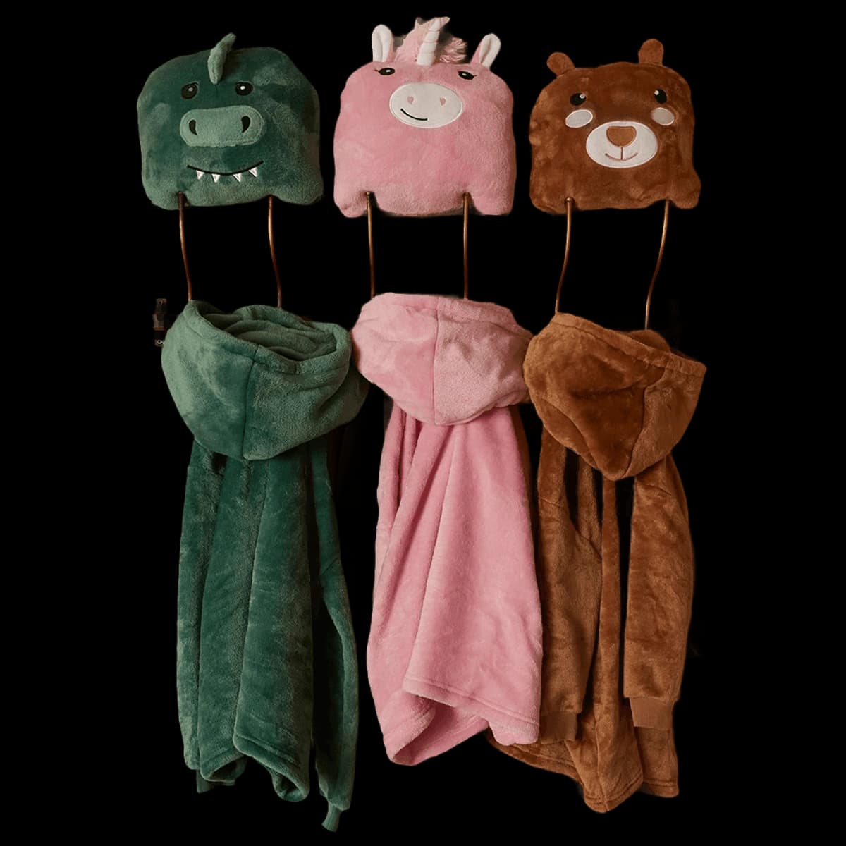 Brand Lab Kids Character Cushion Hooded Blanket — front
