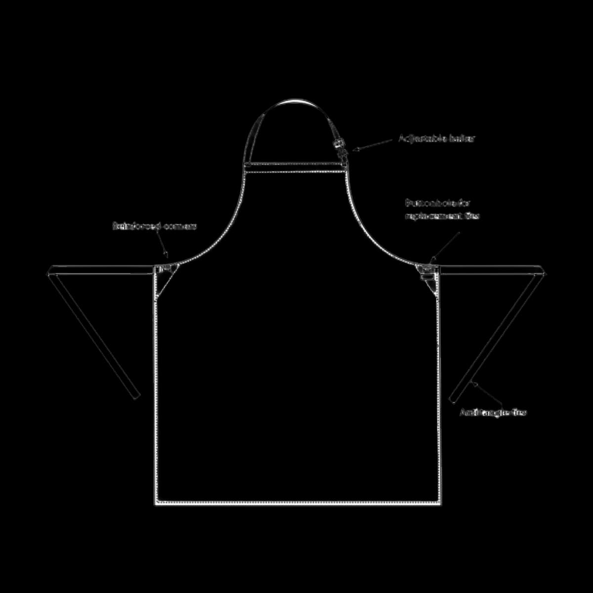 Dennys Stripe Bib Apron — detail