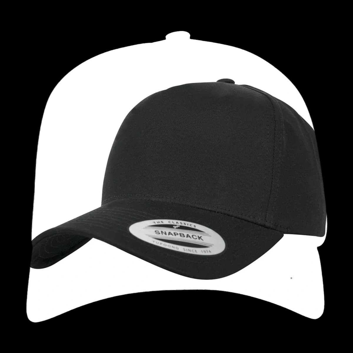 Flexfit 5 Panel Curved Classic Snapback Cap — front