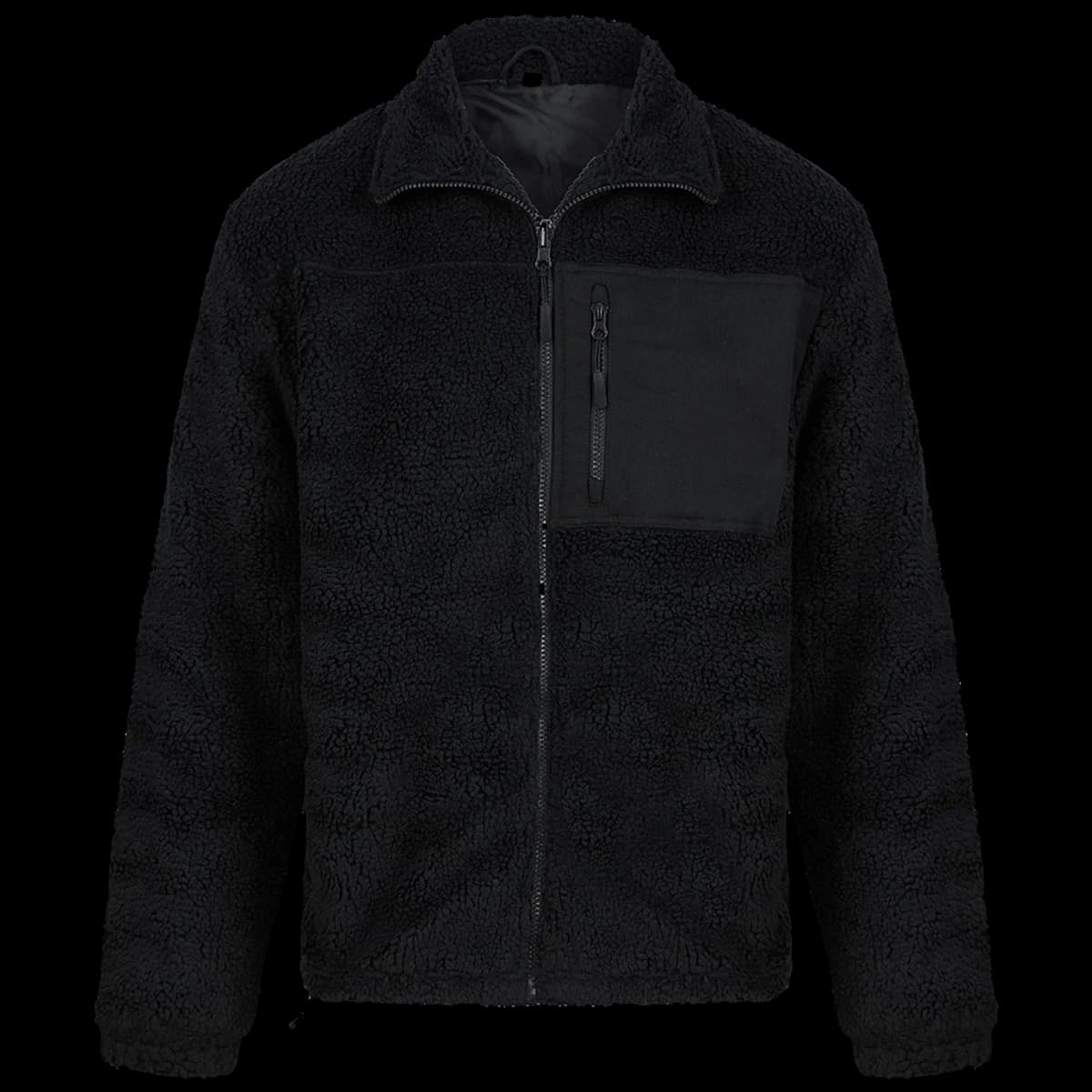 Front Row Recycled Sherpa Fleece Jacket — front