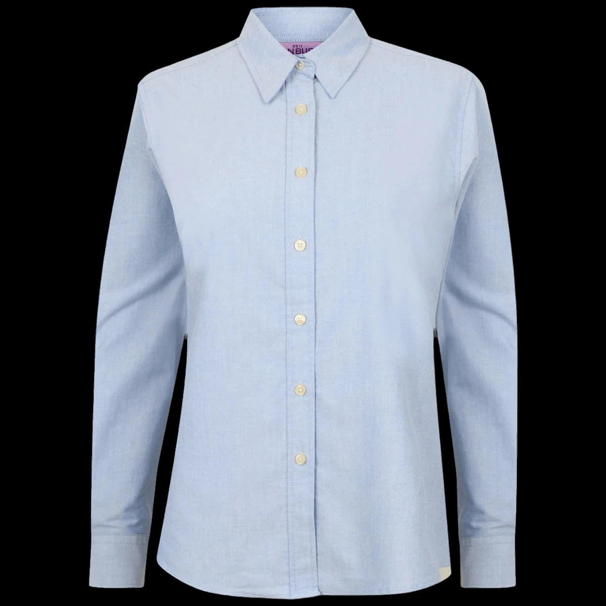 Henbury Ladies Long Sleeve Classic Oxford Shirt — front