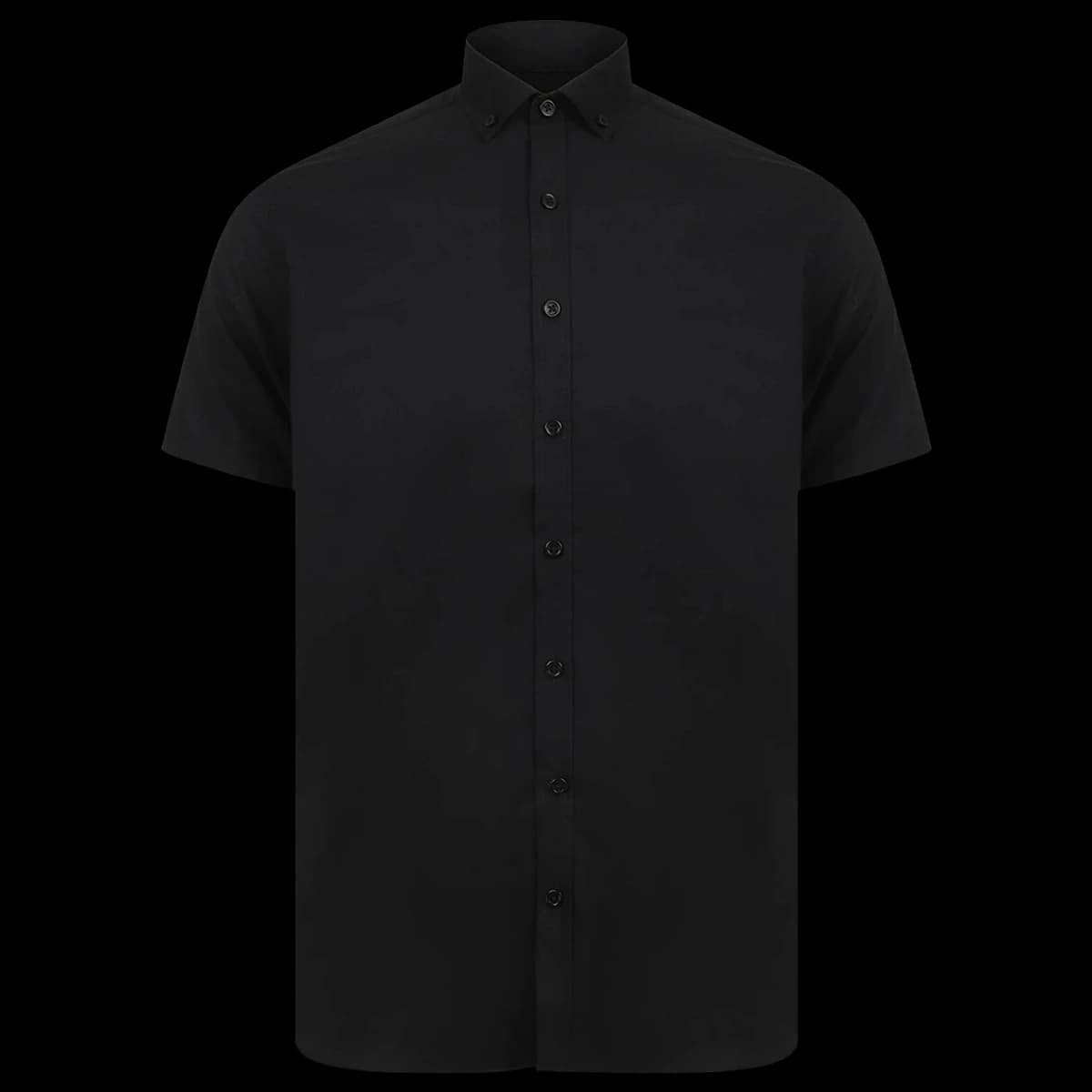 Henbury Modern Short Sleeve Slim Fit Oxford Shirt — front