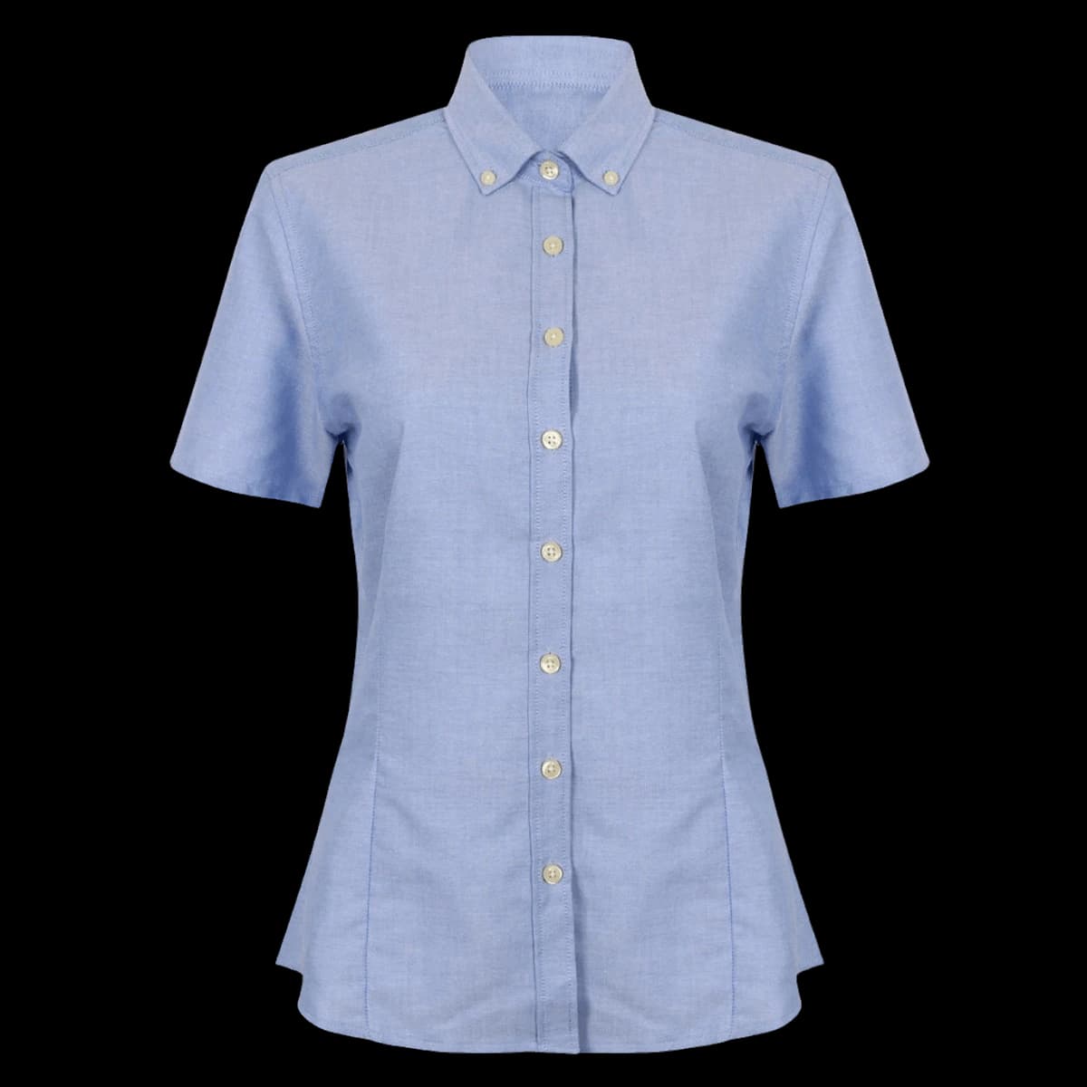 Henbury Ladies Modern Short Sleeve Regular Fit Oxford Shirt — front