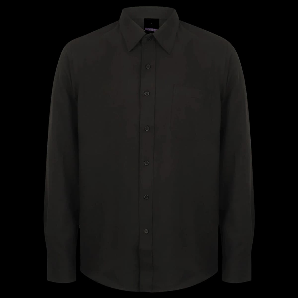 Henbury Long Sleeve Wicking Shirt — front