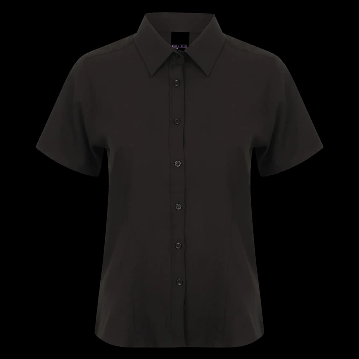 Henbury Ladies Short Sleeve Wicking Shirt — front