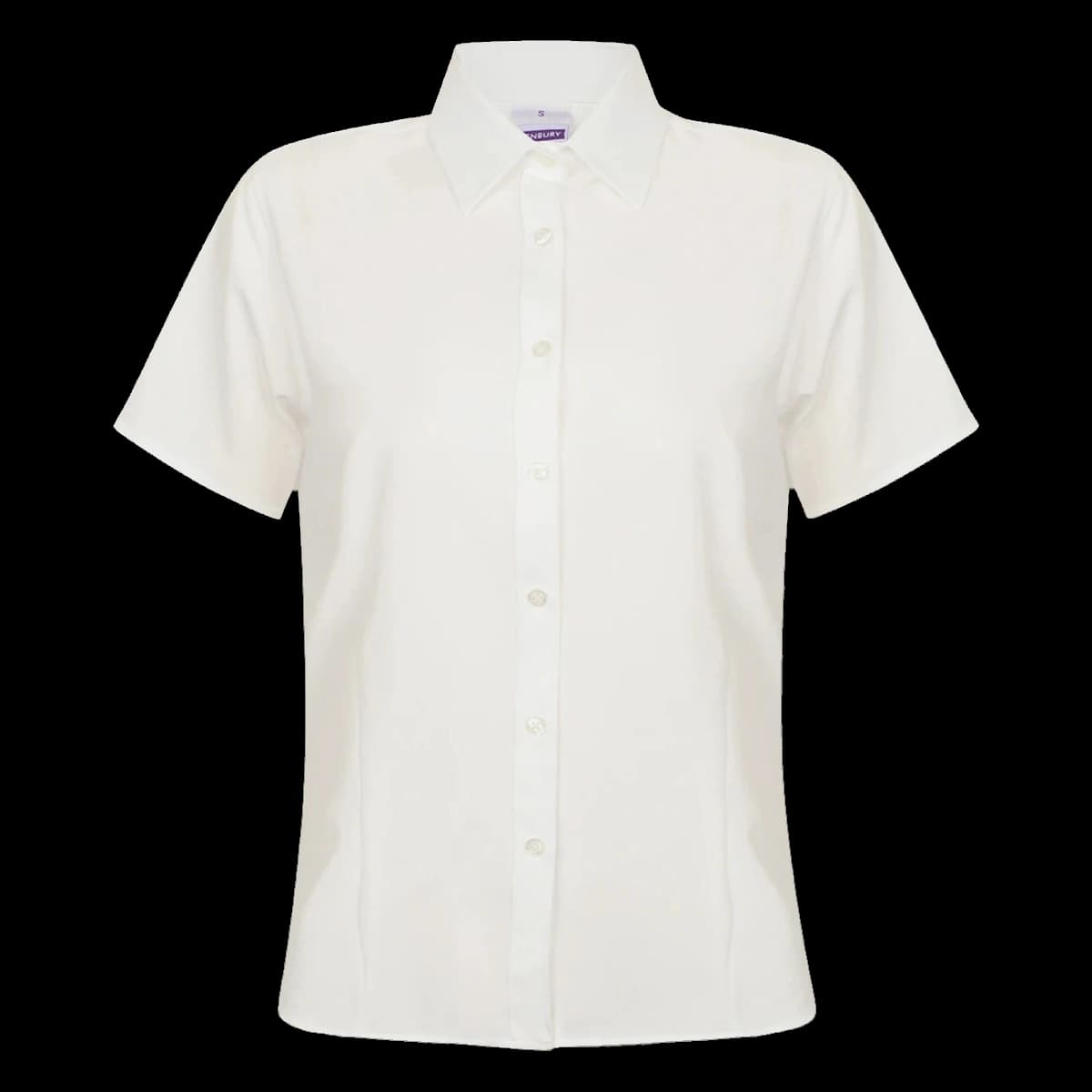 Henbury Ladies Short Sleeve Wicking Shirt — front