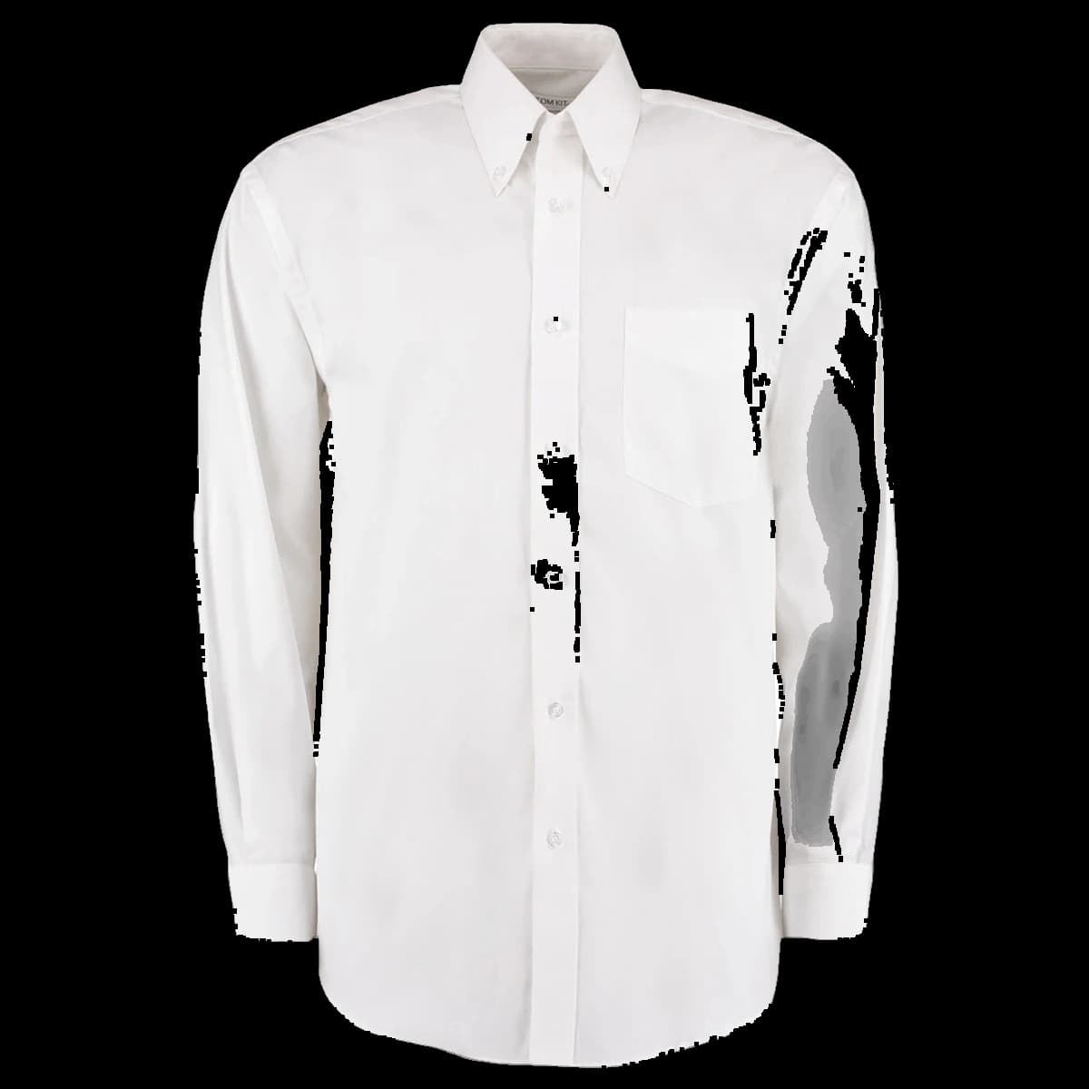 Kustom Kit Premium Long Sleeve Classic Fit Oxford Shirt — front