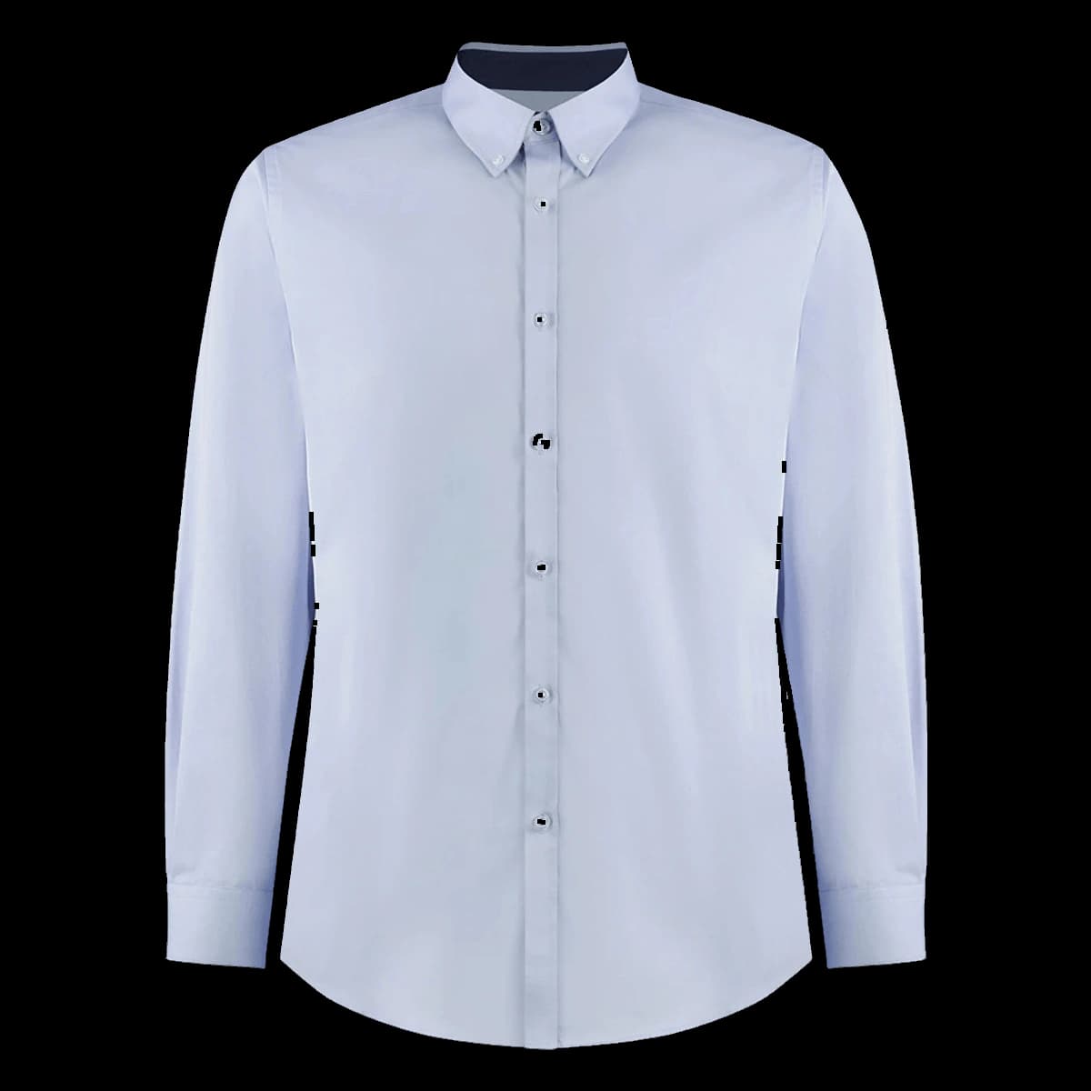 Kustom Kit Premium Long Sleeve Contrast Tailored Oxford Shirt — front