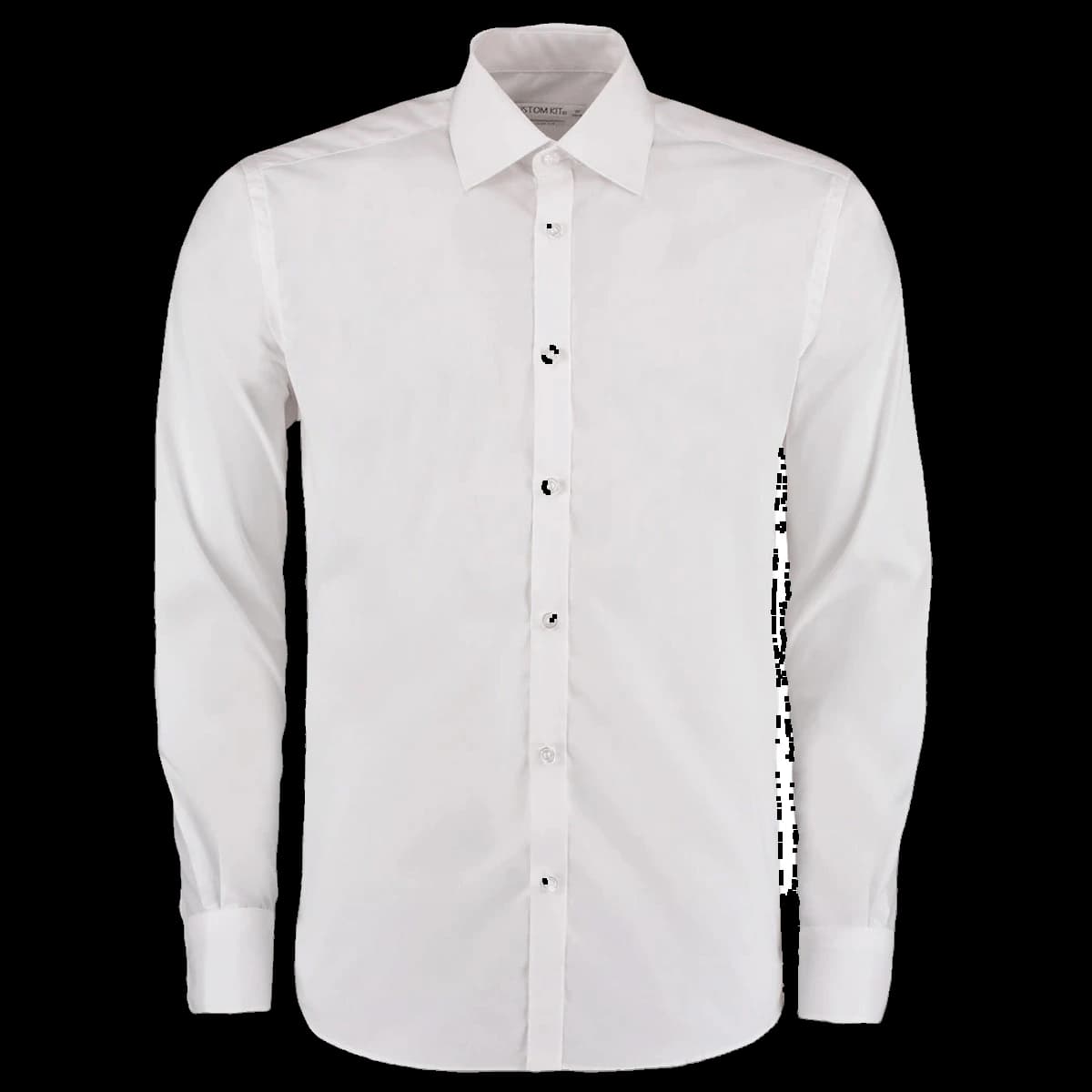 Kustom Kit Long Sleeve Slim Fit Business Shirt — front