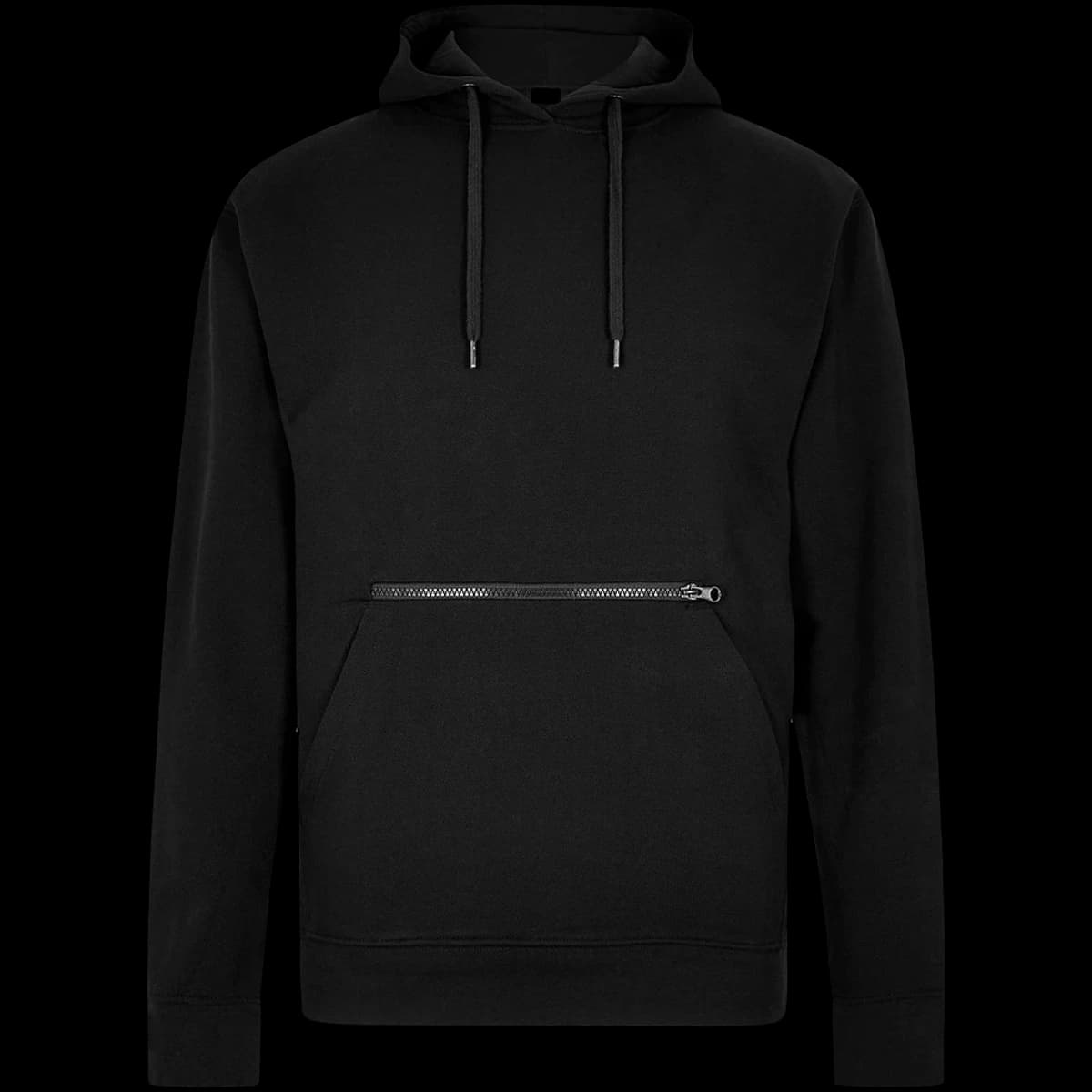 Kustom Kit Regular Fit Piqué Zipped Pocket Hoodie — front