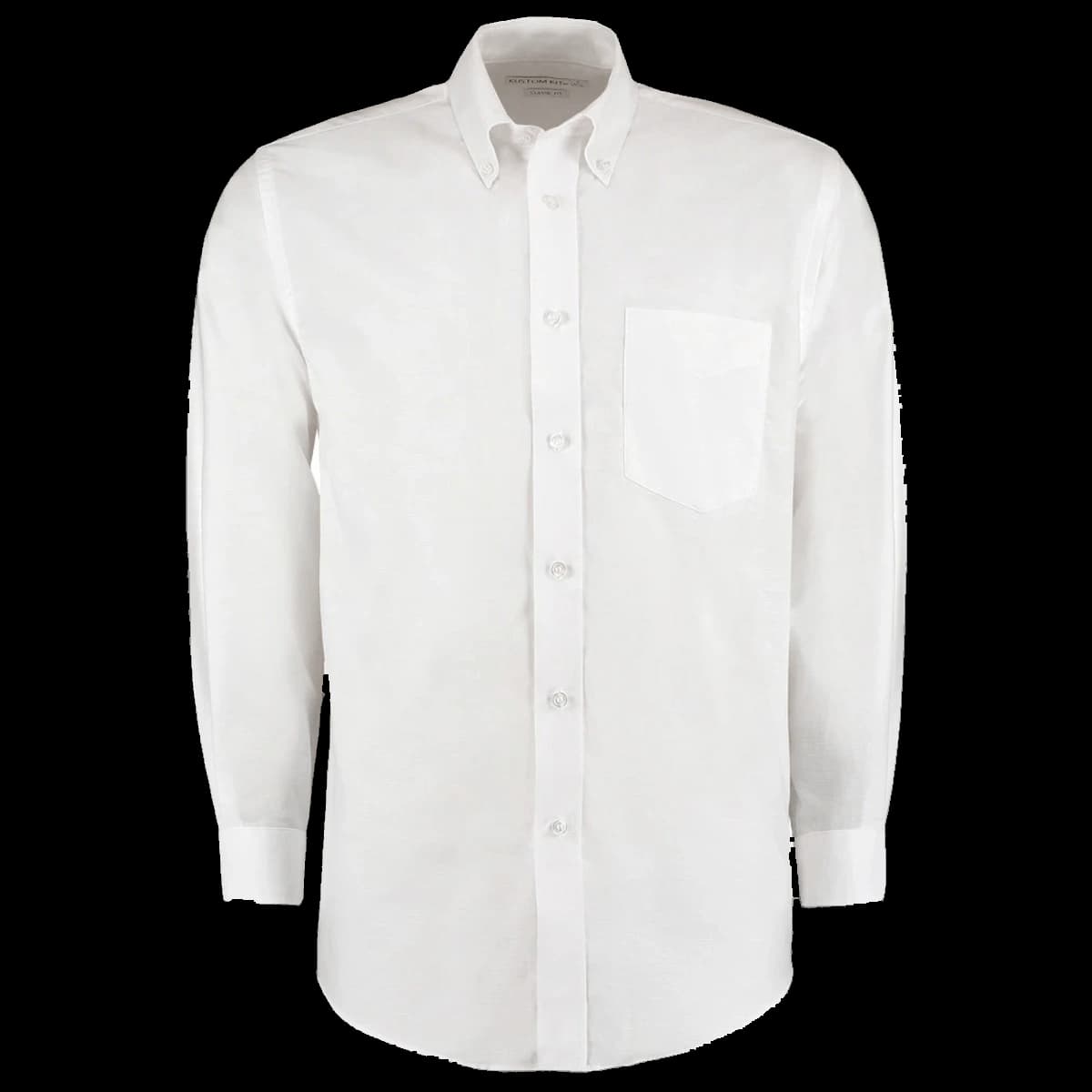 Kustom Kit Long Sleeve Classic Fit Workwear Oxford Shirt — front