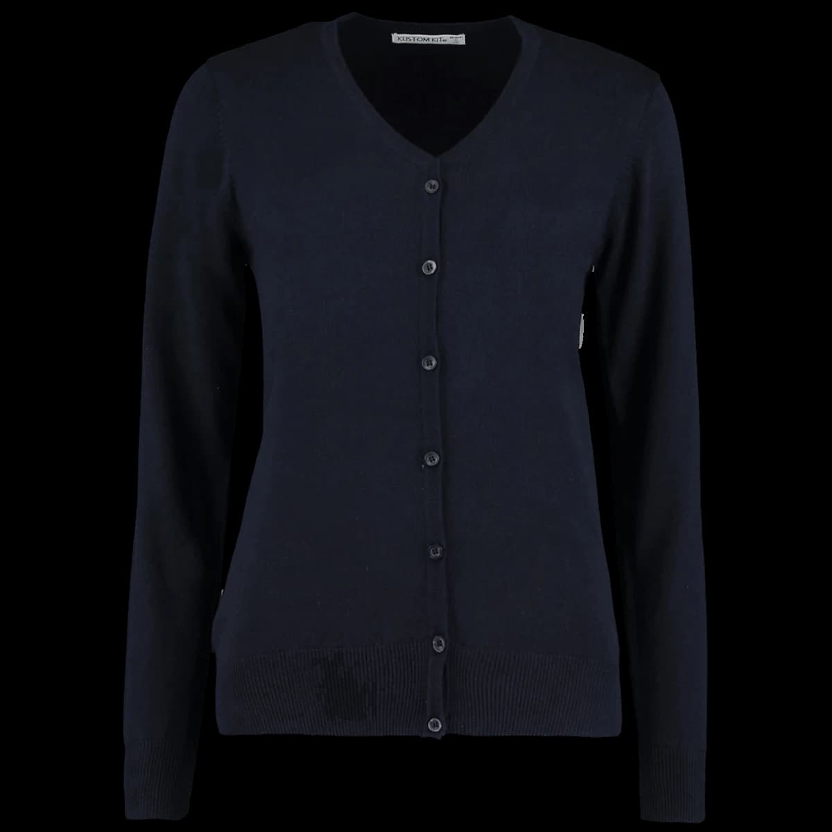 Kustom Kit Ladies Arundel Cotton Acrylic V Neck Cardigan — front
