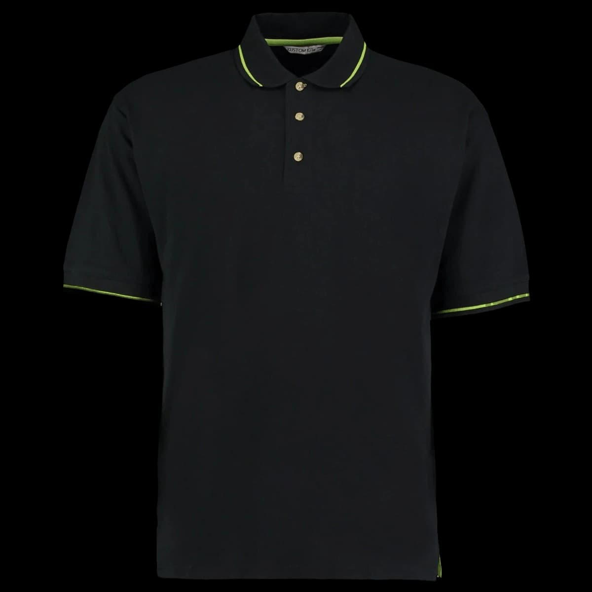 Kustom Kit St Mellion Tipped Cotton Piqué Polo Shirt — front