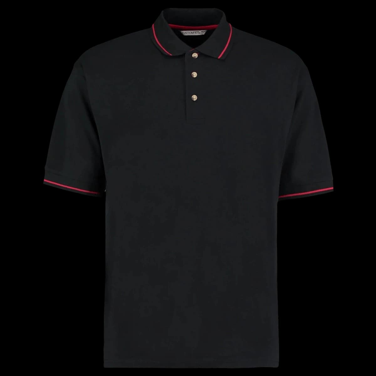Kustom Kit St Mellion Tipped Cotton Piqué Polo Shirt — front