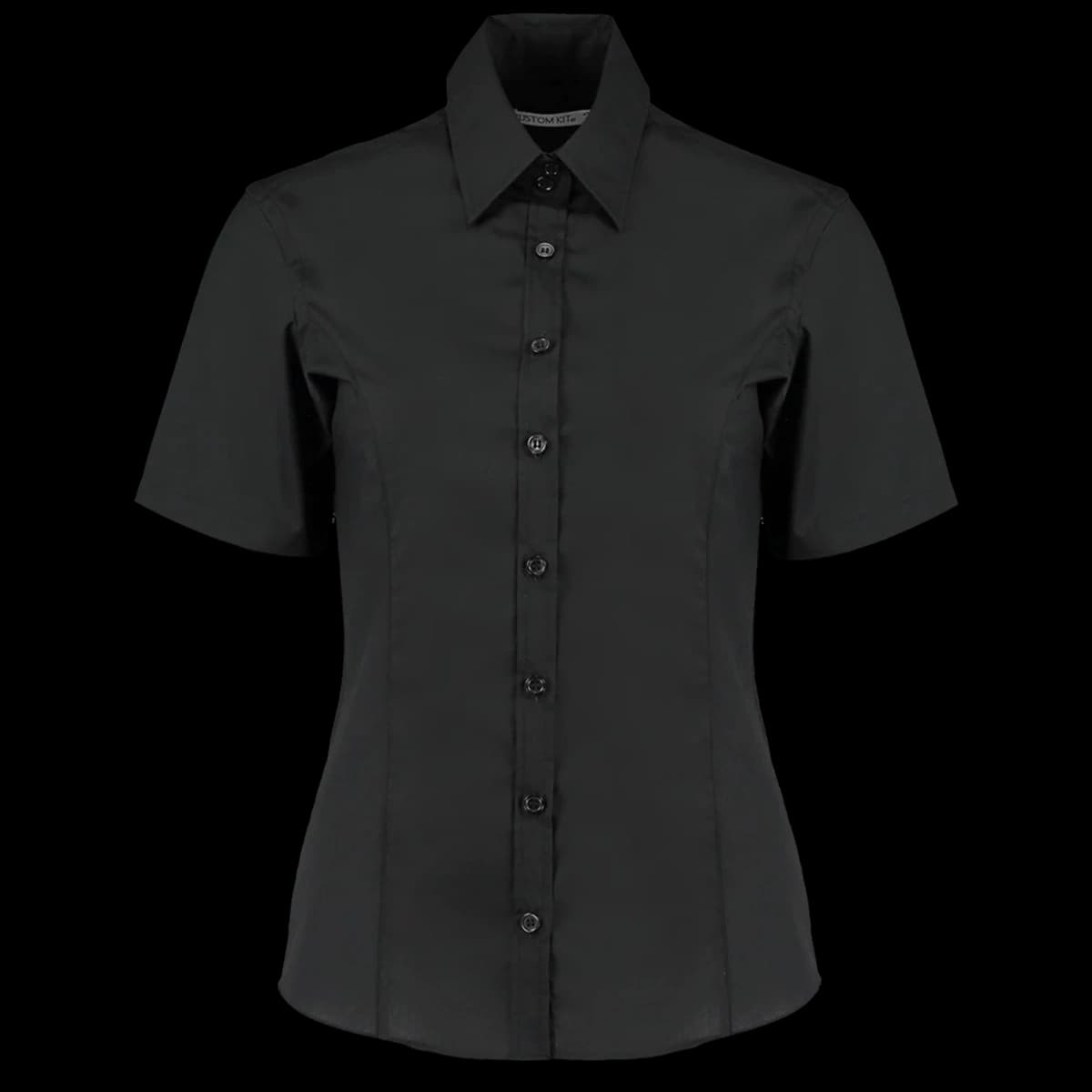 Kustom Kit Ladies Short Sleeve Tailored Business Shirt — front