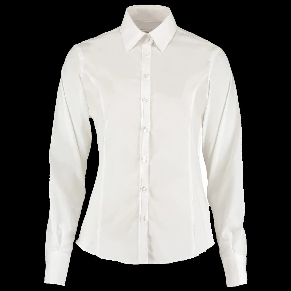 Kustom Kit Ladies Long Sleeve Tailored Business Shirt — front