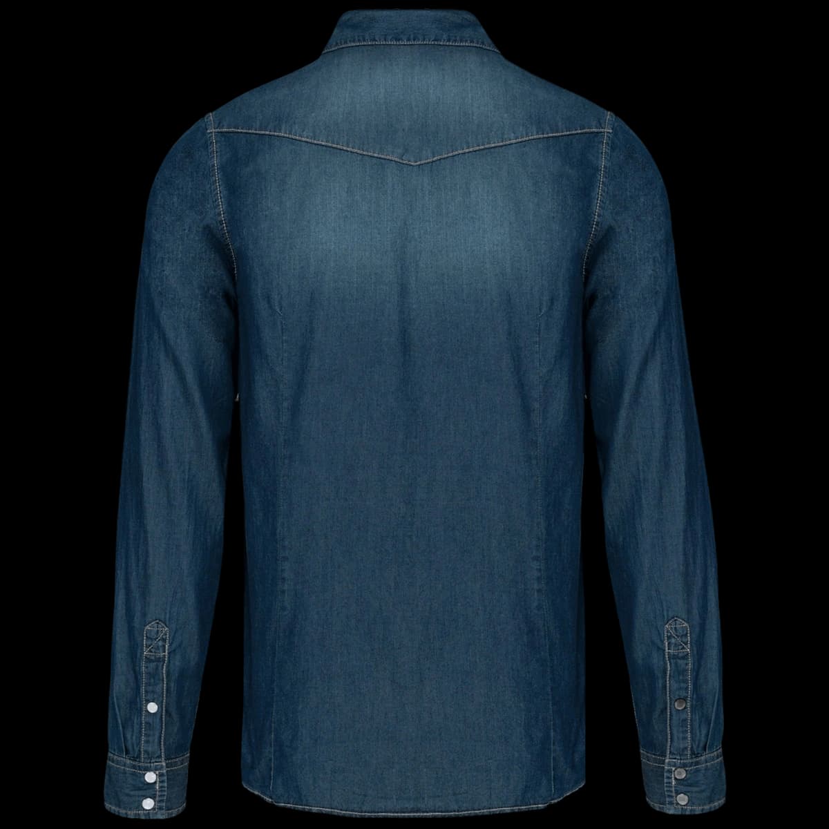 Kariban Long Sleeve Denim Shirt — back