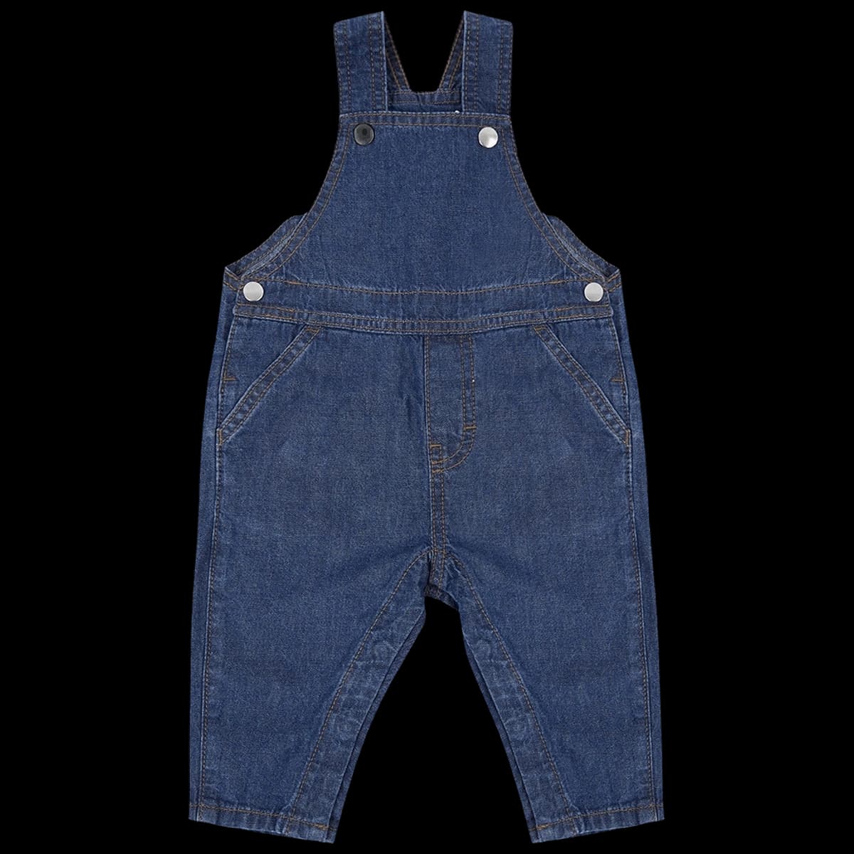 Larkwood Kids Denim Dungarees — front
