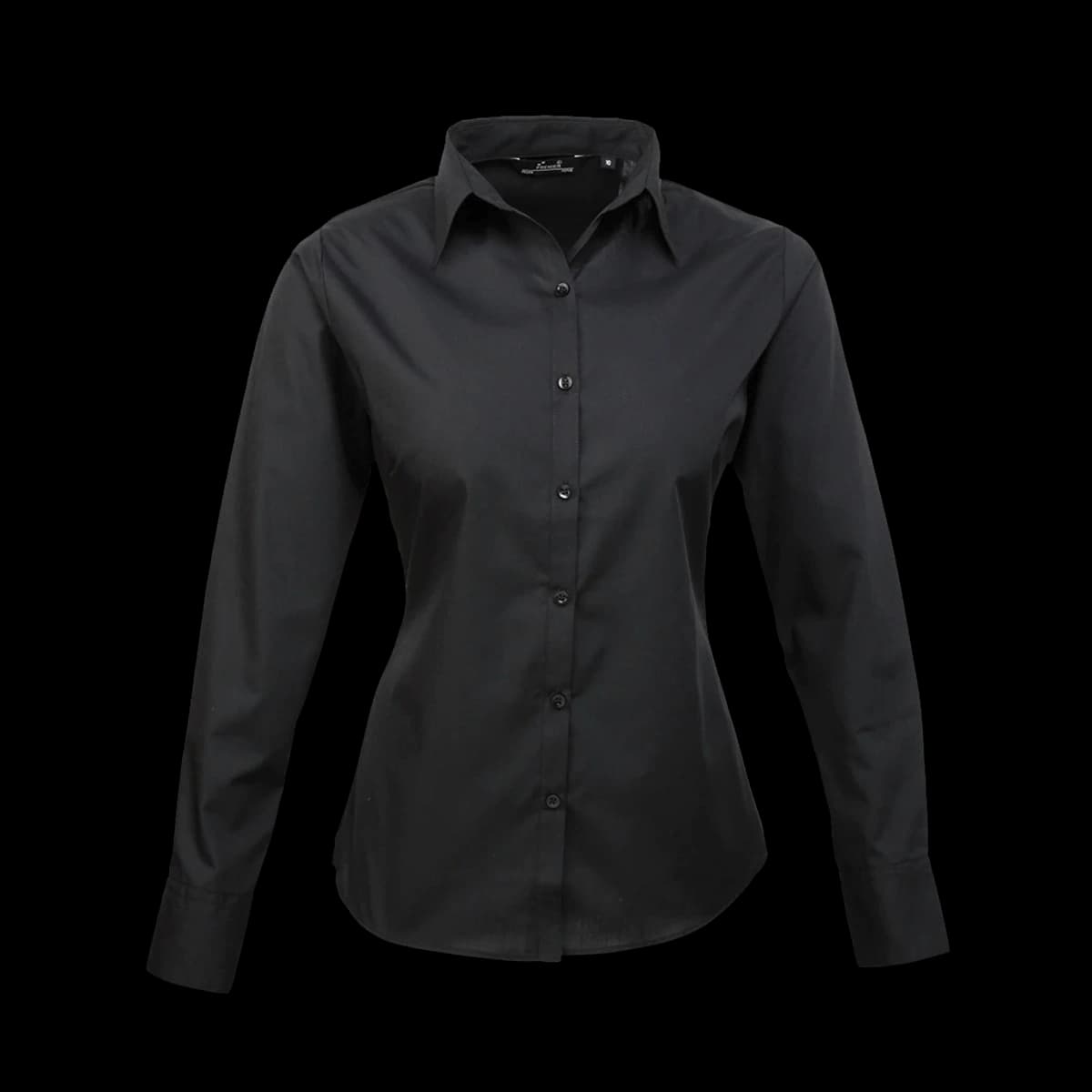Premier Ladies Long Sleeve Poplin Blouse — front