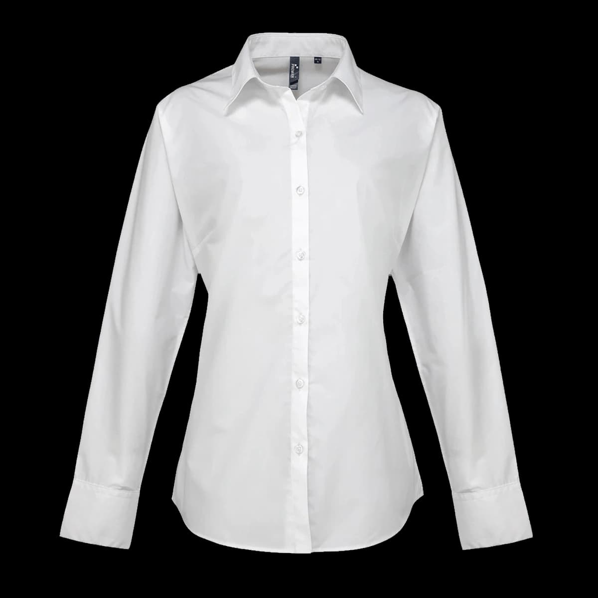 Premier Ladies Supreme Long Sleeve Poplin Shirt — front