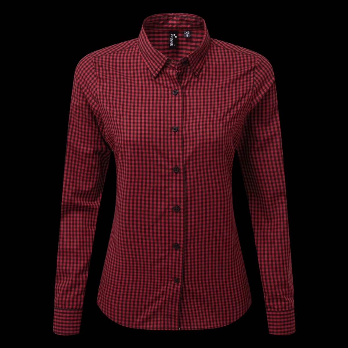 Premier Ladies Maxton Check Long Sleeve Shirt — front